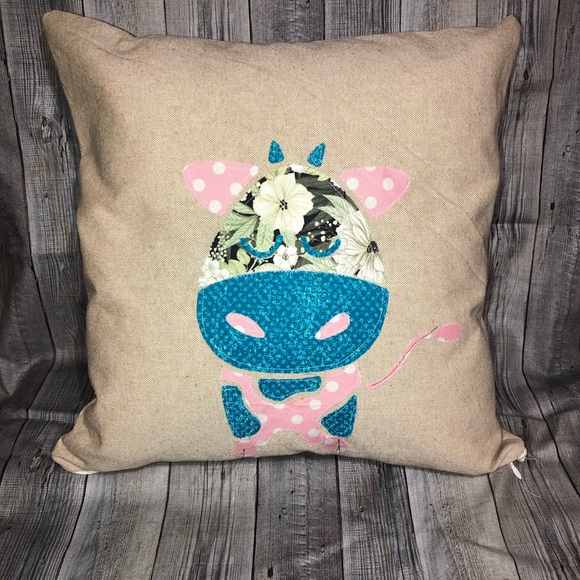 Cow handmade slip cover with zipper - Picture 2 of 4